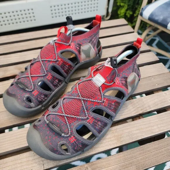 Keen Evo Fit One Magnet Fiery Red Sandal Mens Size 9.5 Water Hiking Shoe