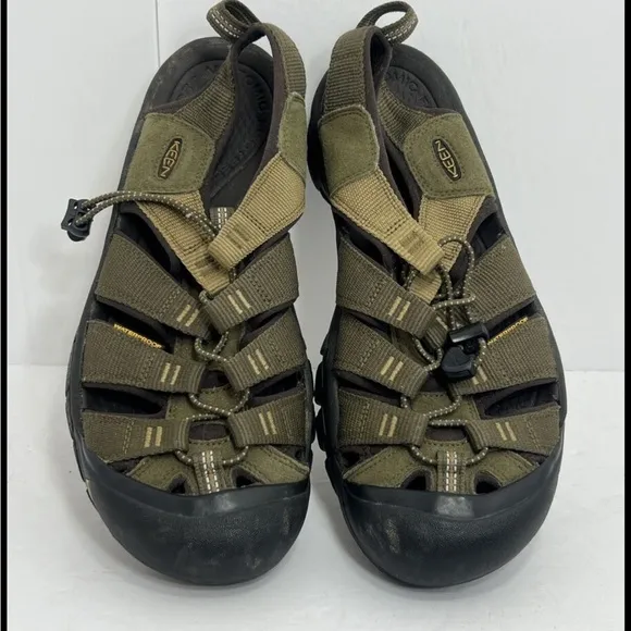 Keen Greenish Newport H2 Hiking Newport QuickDry Webbing Water Bungee Sandals 12