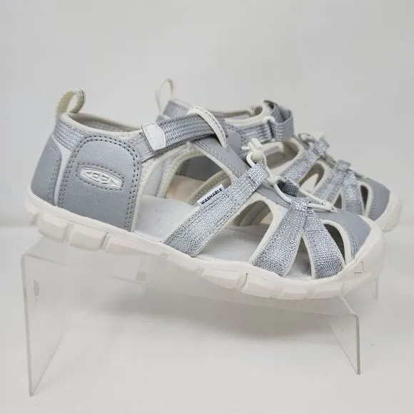 Keen Sandals Youth Girl 5 Silver Shine Seacamp Countour Arch Washable Non Slip