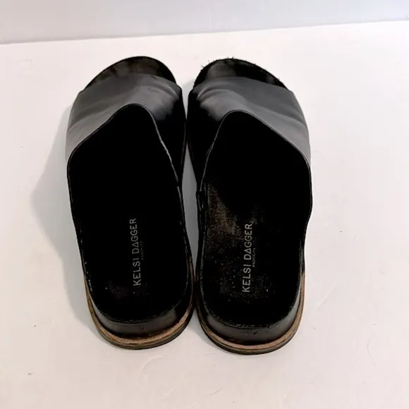 Kelsi Dagger Squish Black Slide Sandals size 9