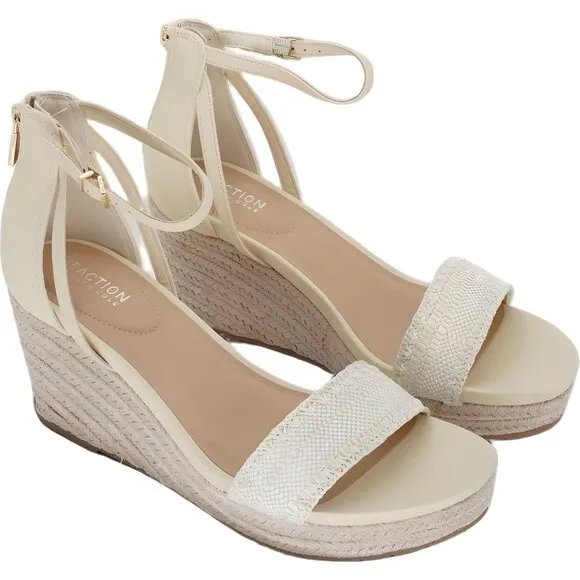 Kenneth Cole Women's Raffia Strappy Sandals Size 10M 41 EU