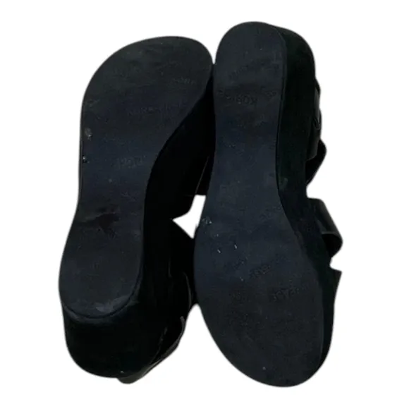 Kork Black Leather Sandals