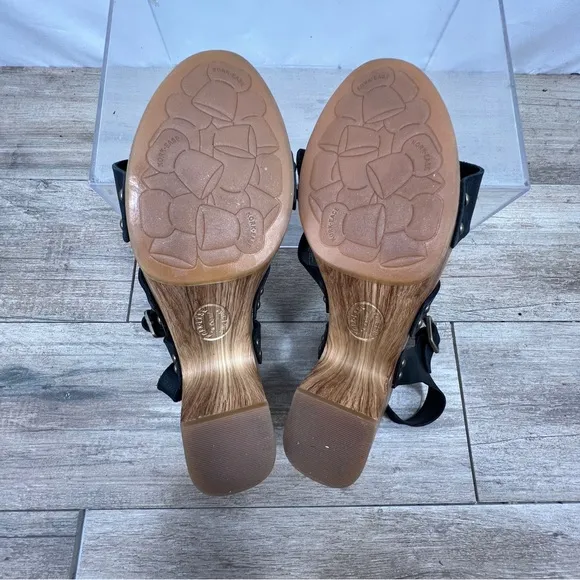 Kork-Ease Drew Leather Cross Banded Platform Sandals women's size 9