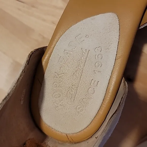 Kork-Ease Gazania Sand Suede Wedge Heel Sandals Size 9 New Without Box