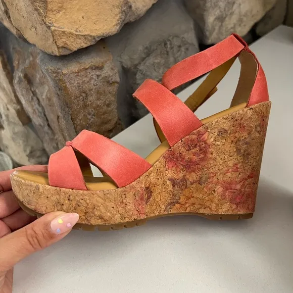 Kork Ease Lokoya Floral Wedge Platform Sandals size 6