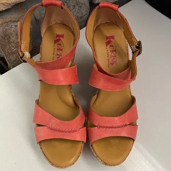 Kork Ease Lokoya Floral Wedge Platform Sandals size 6