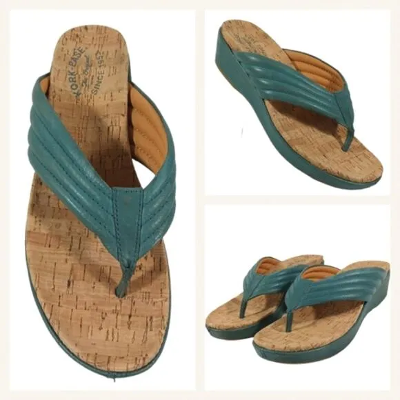 Kork-Ease Madison Wedge Sandals EUC $130 Size 9M  #S2675