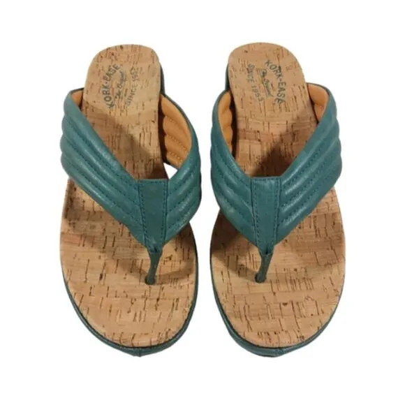 Kork-Ease Madison Wedge Sandals EUC $130 Size 9M  #S2675