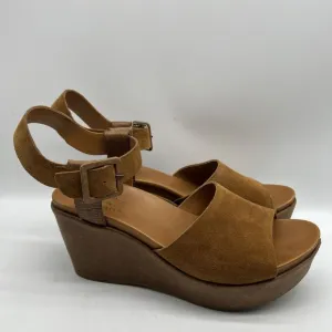 Kork Ease Wedge Sandal Womens 10 Suede Leather Strap Open Toe Slide Platform