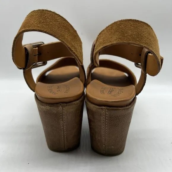 Kork Ease Wedge Sandal Womens 10 Suede Leather Strap Open Toe Slide Platform