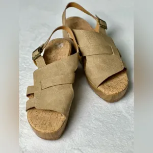 Korks Fallon Platform Wedge Sandals Size 7M