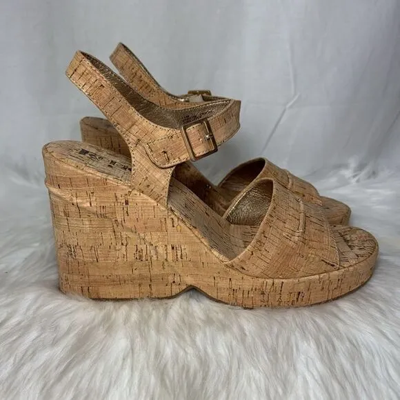 .Korks By Kork Ease NWOT Bardot II Wedge Platform Sandals Sz 11