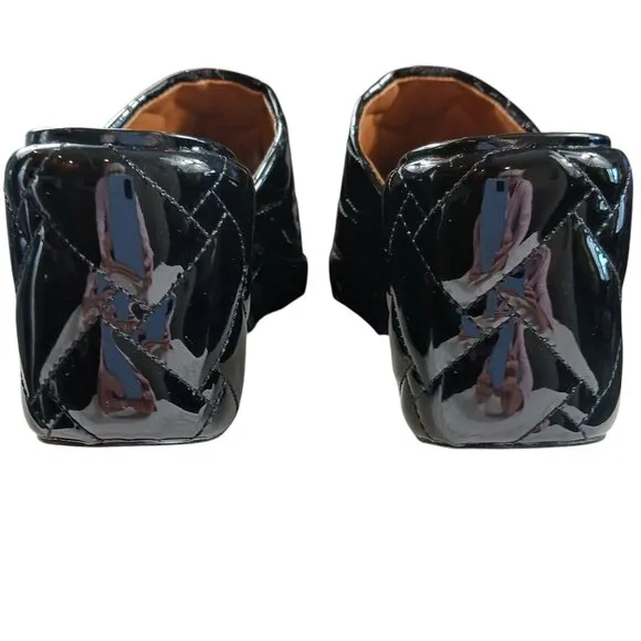 Kurt Geiger London Kensington Quilted Patent Leather Eagle Head Platform Sandals