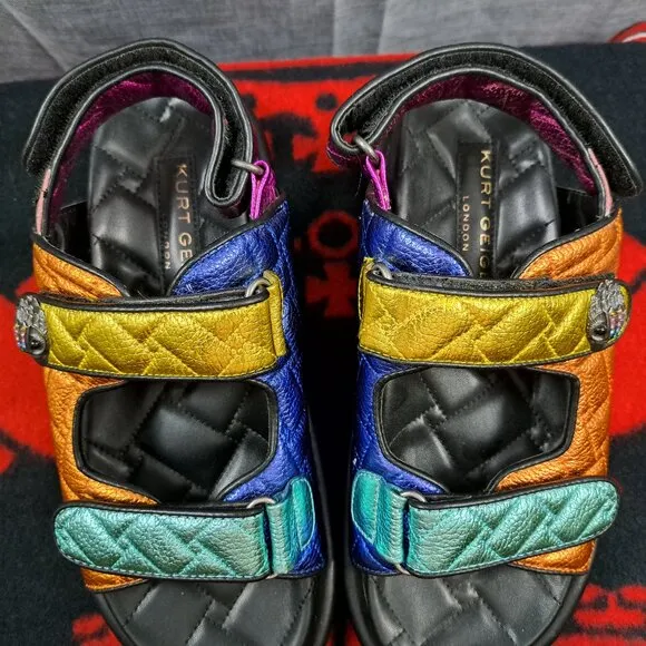 Kurt Geiger London Orson Multi-color Leather Strap sandals Size 40 US 9