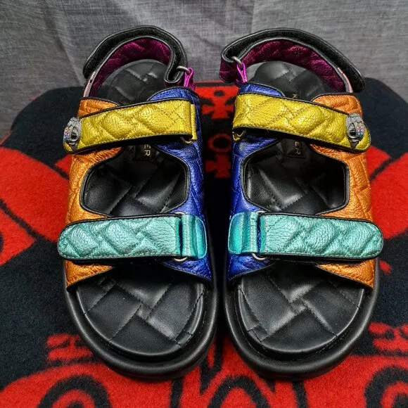 Kurt Geiger London Orson Multi-color Leather Strap sandals Size 40 US 9