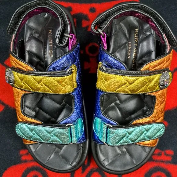 Kurt Geiger London Orson Multi-color Leather Strap sandals Size 40 US 9