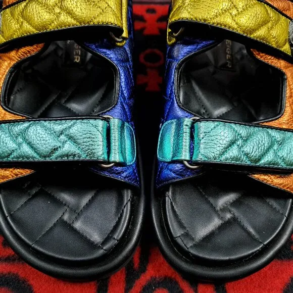 Kurt Geiger London Orson Multi-color Leather Strap sandals Size 40 US 9