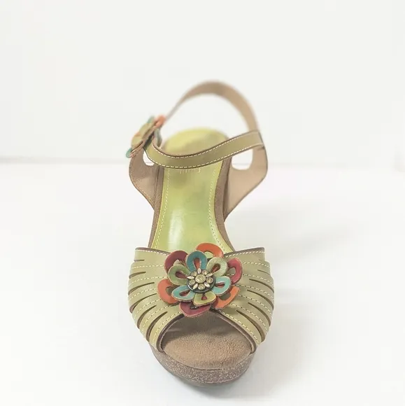 L ' Artiste leather honiepie sandals
