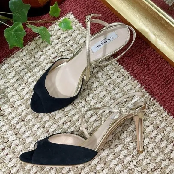 L. K. Bennett Camilla suede slingback sandals 39