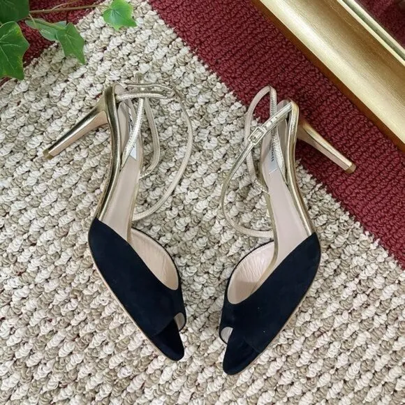 L. K. Bennett Camilla suede slingback sandals 39
