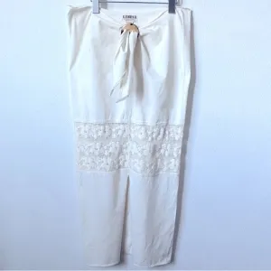 La Mesa, Organic Cotton Maxi Skirt with Lace Insert