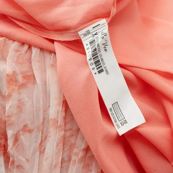 La Ven | New Tie-Dye Off Shoulder Tiered Midi Dress Size Small