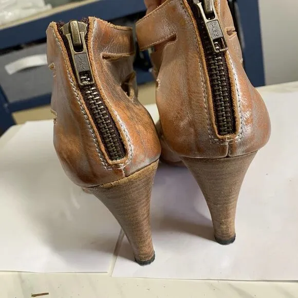LA BOTTEGA DI LISA silver genuine leather Heels gladiator sandals 38.5 fits 8
