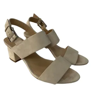 Lafayette 148 New York Caide 2 Suede Sandals in Khaki Size US 6.5M
