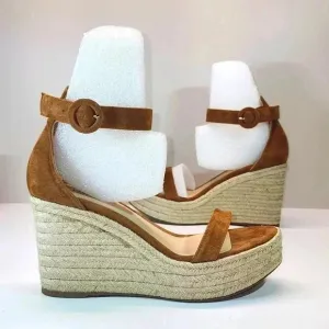 L'Agence Elysee Suede Espandrile 39.5