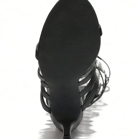Lalalyn Black Gunmetal Heels Cape Robbin 6.5W