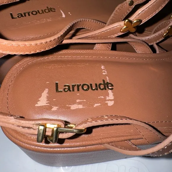 Larroude Harmony camel platform sandals 11