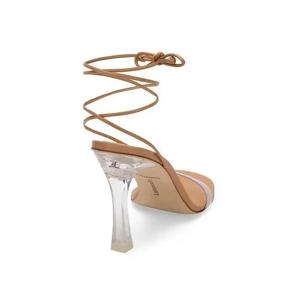 Larroude Leather Clear Heel Stilettos Size 8.5