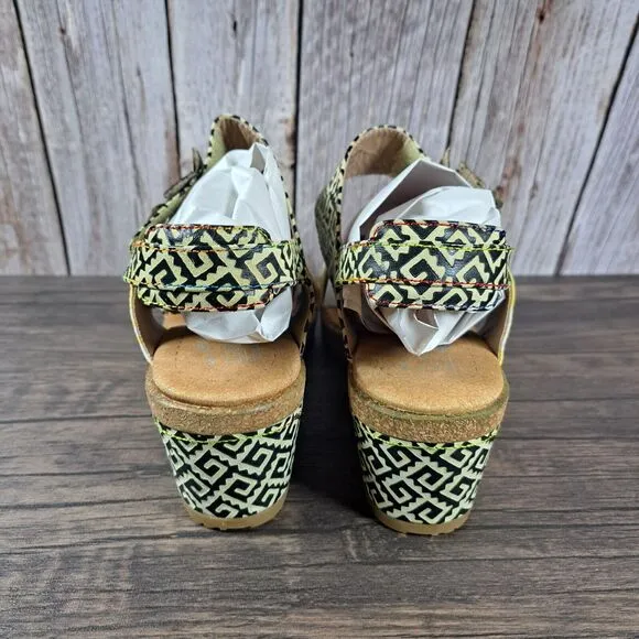L'Artiste By Spring Step Radd Floral Cork Wedge Sandals Women's 10.5-11 EU 42