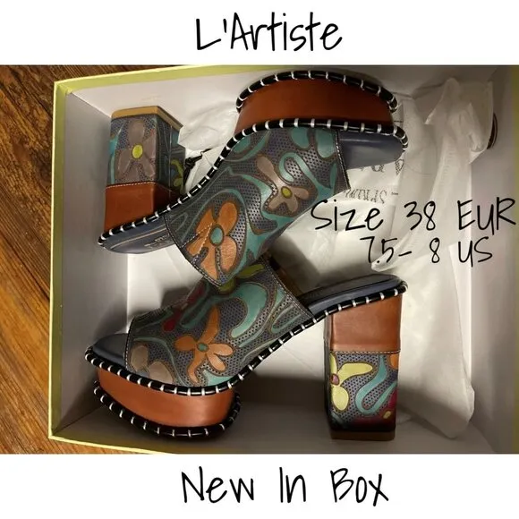 L'Artiste By Spring Step Women's Platform Sandals - Size 8 US (38 EUR) - New