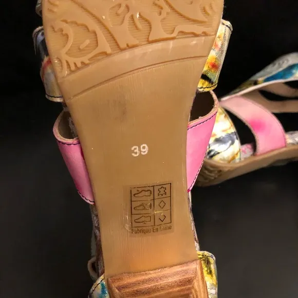 L’Artiste Spring Step Brooke Leather Peep Toe Ankle Bootie Heels 39 (8.5 US)