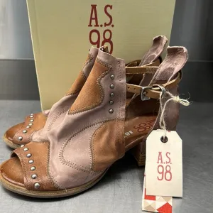 LAST PAIR AS98 “Maudie” patchwork leather sandals. New!!!