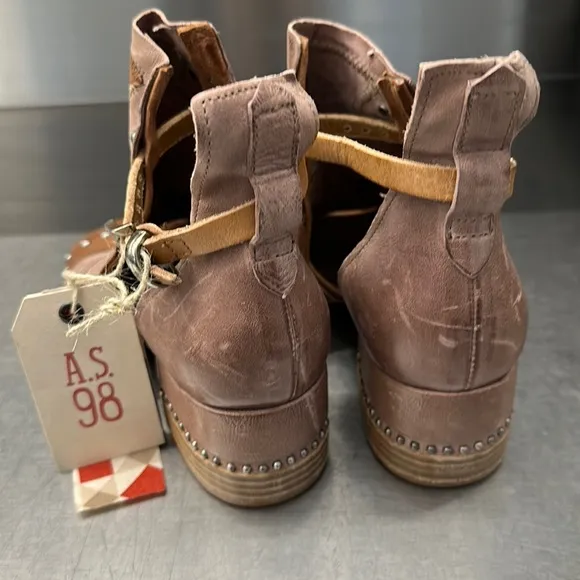 LAST PAIR AS98 “Maudie” patchwork leather sandals. New!!!
