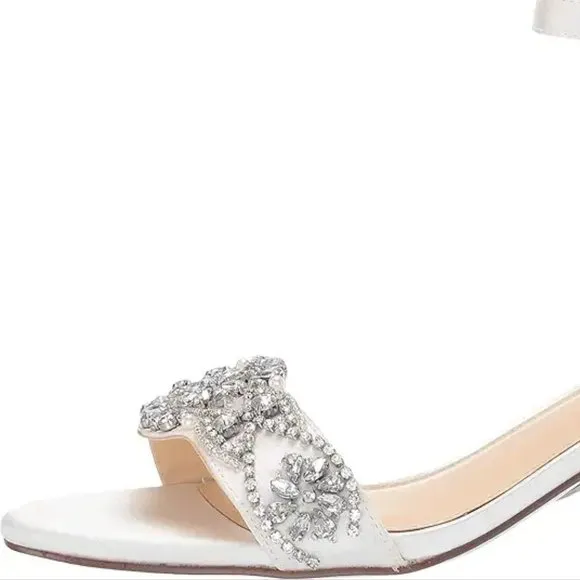 Last pairs! Betsey Johnson Mel Sandal blingy diamond strappy block  heels 297T0