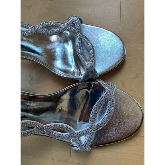 LAUREN Lorraine BNWOT  &quot;Malaga&quot; rhinestone slingback New heeled sandals