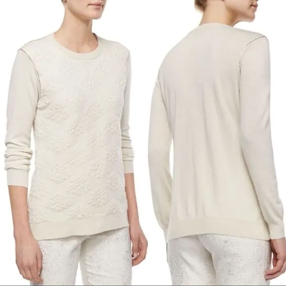 Lela Rose Textured Cashmere Sweater