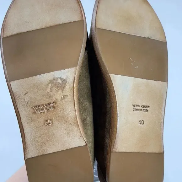 Lemaré Brown Colored Suede Wedge Sandals NIB
