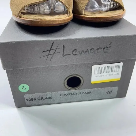 Lemaré Brown Colored Suede Wedge Sandals NIB
