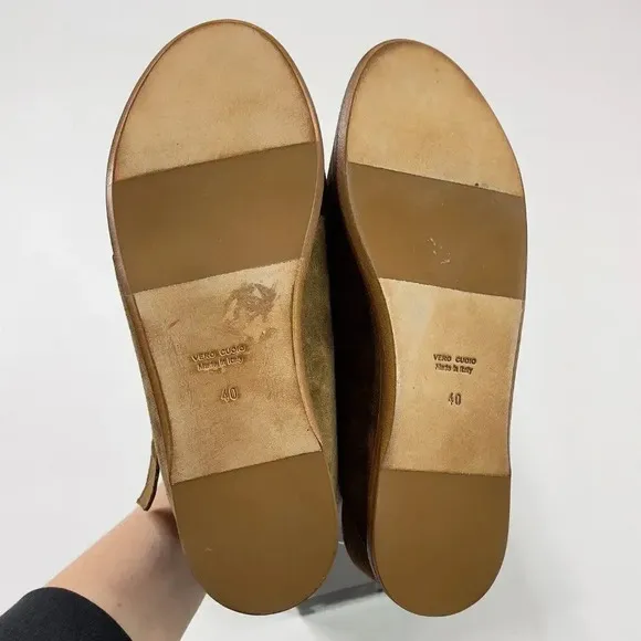 Lemaré Brown Colored Suede Wedge Sandals NIB