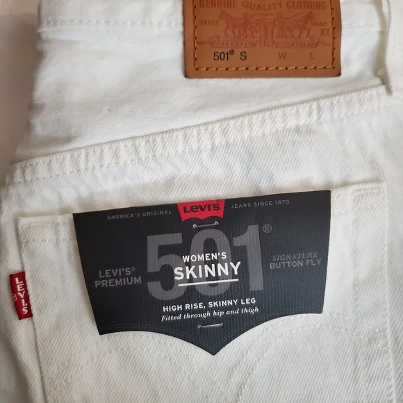 Levi's 501 High Rise Skinny Jeans size 27