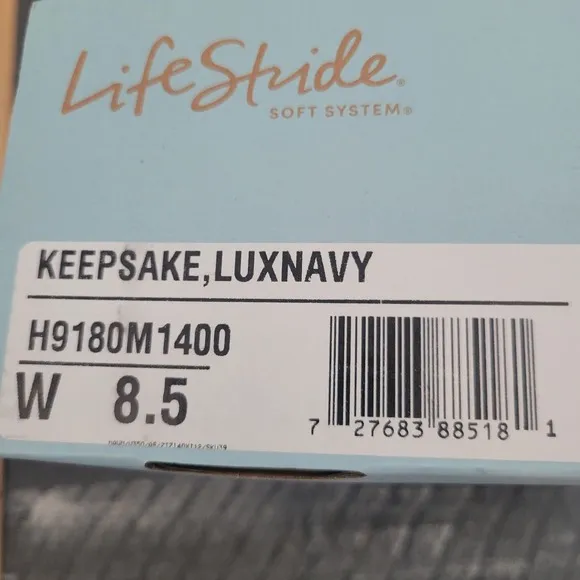 Life Stride Keepsake Women's Espadrille Sandals 8.5W Navy Adjustable‎ Heels New