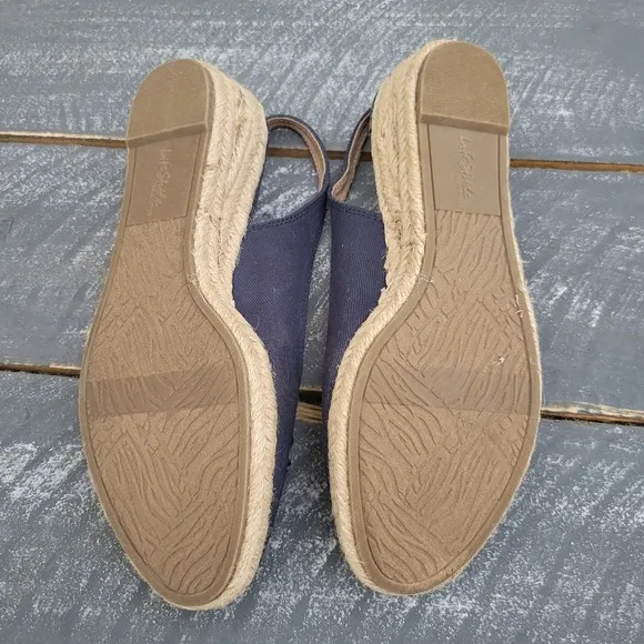 Life Stride Keepsake Women's Espadrille Sandals 8.5W Navy Adjustable‎ Heels New