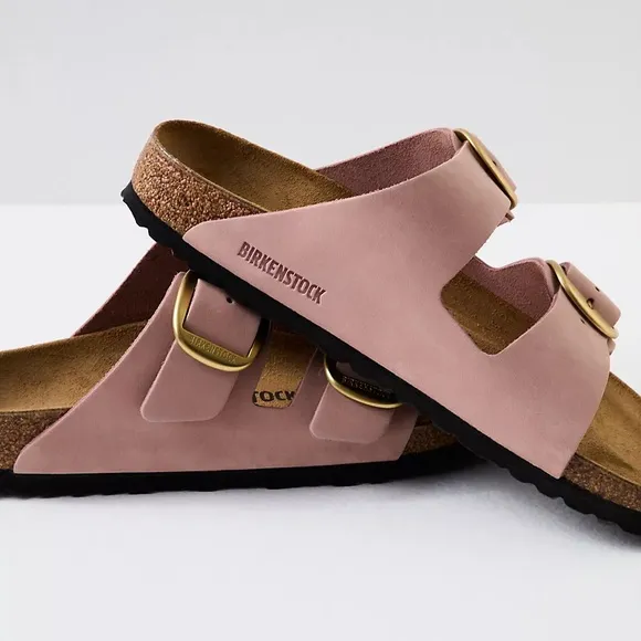 LIKE NEW BIRKENSTOCK BIG BUCKLE Arizona Nubuck Sandals!