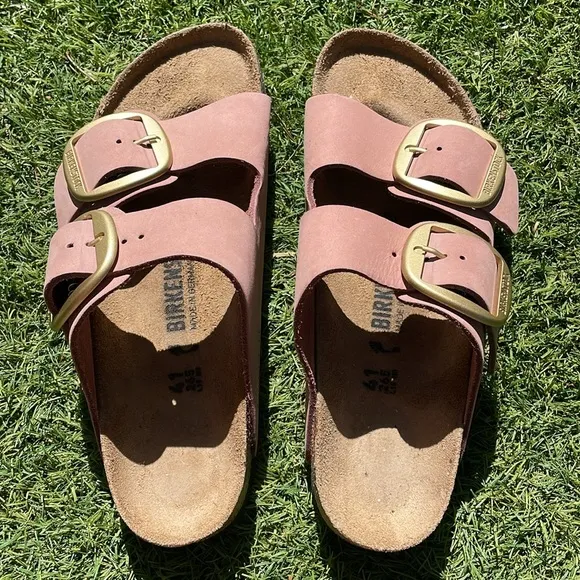 LIKE NEW BIRKENSTOCK BIG BUCKLE Arizona Nubuck Sandals!