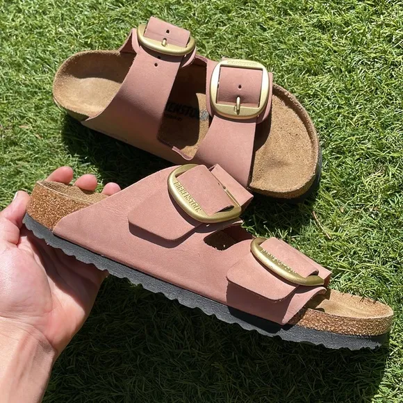 LIKE NEW BIRKENSTOCK BIG BUCKLE Arizona Nubuck Sandals!