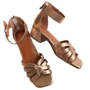 Like New Gentle Souls Kenneth Cole Leather Break My Park Sandals Gold 7 1/2